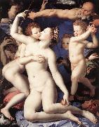 BRONZINO, Agnolo Venus, Cupide and the Time (Allegory of Lust) fg oil painting reproduction